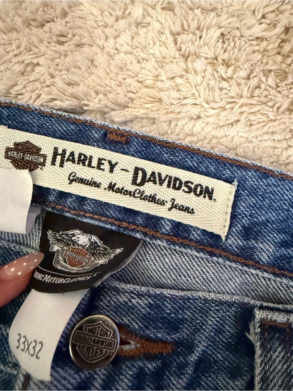 Harley Davidson Men's Blue Straight-leg jeans